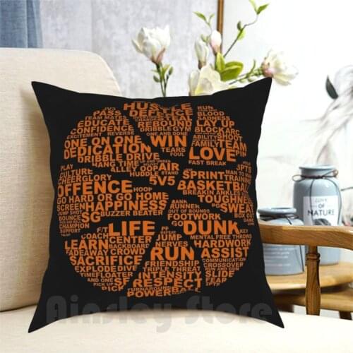The Philosophy Of Basketball Pillow Case Printed Home Soft DIY Pillow cover Sport Basket Basketball Slam Michael Nbl Trippy