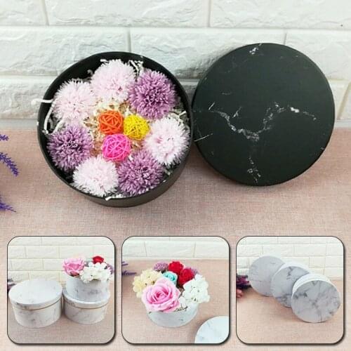 Flower Box Packing Floral Round Hat Boxes Paper Storage Hug Bucket with Lid Wedding Candy Gifts Box Florist Gift Storage Boxes
