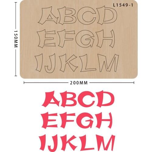 Wooden die Scrapbooking Cutting Dies Knife mold alphabet die cut stencils for letters stamps and dies for big shot machines