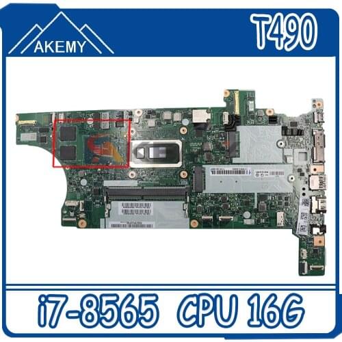For ThinkPad T490 motherboard FT490/FT492/FT590/FT531 NM-B901 With i7-8565CPU 16G motherboard 100% fully tested