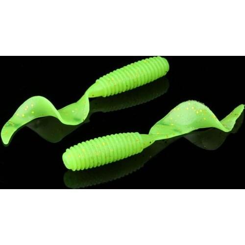 WALK FISH 6PCS/Lot Grub Artificial Fishing Lures 60mm 70mm Fishing Soft Baits Predator Tackle Worm Wobbles Soft Lures