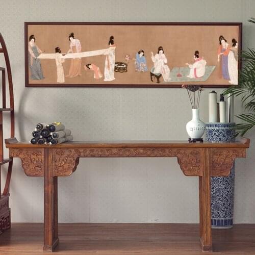 Print Xunyang Farewell Mountain Landscape Canvas Painting Traditional Chinese Calligraphy Painting Wall Picture for Living Room