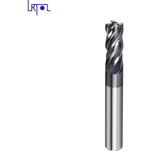 HRC68 Titanium,4-20mm Carbide End Mills,Tungsten Carbide Flatted Square,Milling Cutter Flutes Coating Nano,Length,Cnc Machine