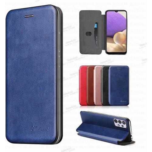Leather Magnetic Flip Case For Samsung Galaxy A32 A52 A72 5G A02 A 32 4G 52 72 A726B A526B A326B A022F Stand Wallet Phone Cover