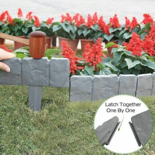 Mini Small Fence Barrier Plastic Craft Fence DIY Imitation Stone Gardening Plant Fence Plant Flower Potted Landscape Decoration