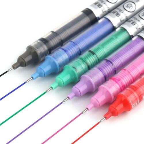 Lot Creative 6 Colors Gel Pen 0.5mm Colour Ink Pens Marker Writing Stationery Fashion Style School Office Supplies Gift