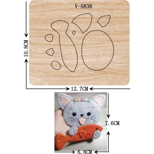 New Cat wooden dies cutting dies for scrapbooking Multiple sizes V-5838