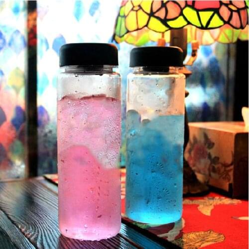 Office 500ML Transparent Water Bottles Plastic Juice Tea Coffee Space Portable Water Bottle for Outdoor Sport Running Hot Sale