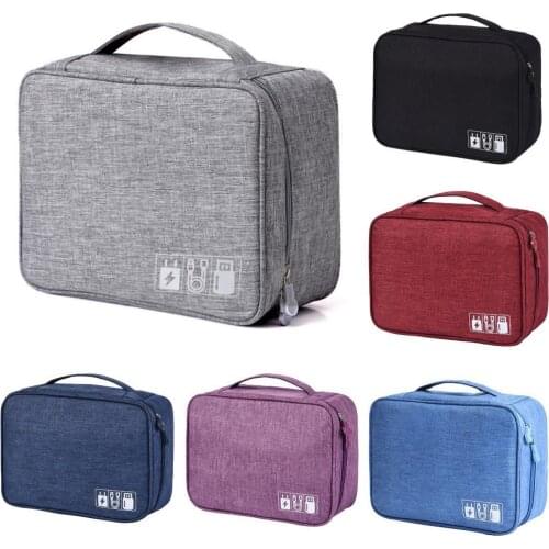 Portable Data Cables Storage Bag Pouch Waterproof Zipper Bag for Digital Headphones Organizer Storage Bag Case Earphone Bag
