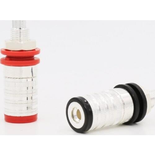 Silver Plated Speaker Terminal Binding post hifi speaker teriminal Jack Plug