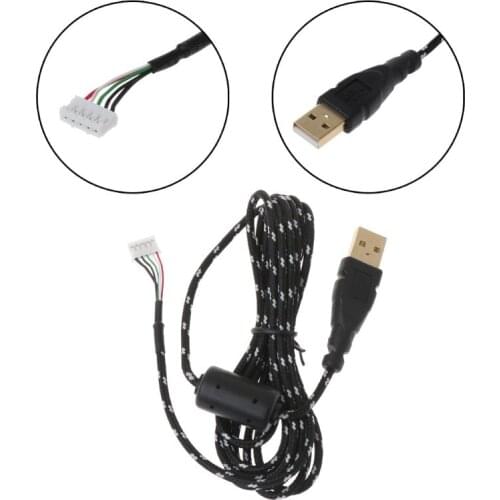 Gold Plated Durable Nylon Braided USB Mouse Cable for Optical Microsoft IO1.1 IE3.0 IntelliMouse
