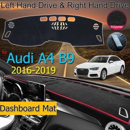 For Audi A4 B9 2016~2019 8W Anti-Slip Anti-UV Mat Dashboard Cover Pad Sun Shade Dashmat Dash Mat Cover Carpet Accessories S-line