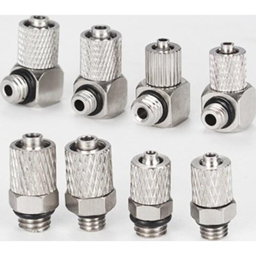 OD 4/6mm Hose Tube M5/M6 Male Thread Micro Pneumatic Fast Twist Fittings Elbow/Straight Through Quick Joint Coupler Connector