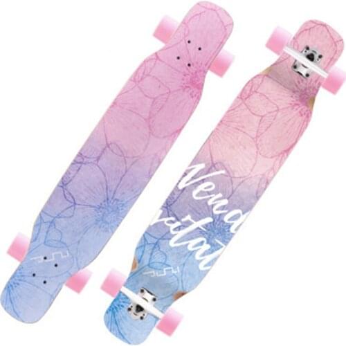 BZ Longboard Skateboard 118cm/46.5in Complete Standard Skate Long Boards PU Shock Absorption Maple Skateboard Abec-11 hb0302