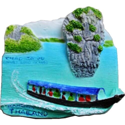 Thailand Beautiful Scenery Hand-Painted Aromatherapy 3D Fridge Magnets World Travel Souvenirs Refrigerator Magnetic Sticker