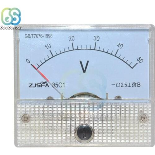 DC 30V 50V Analog Panel Volt Voltage Meter Voltmeter Gauge 85C1 30V 50V Mechanical Voltage Meters