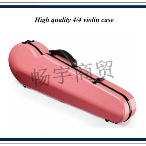 High quality Professional violin case 4/4 FRP carbon fiber pink Fashion style violin parts violin accessories 027