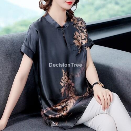 2021 ladies qipao blouses chinese traditional flower print qipao style shirt womens qipao top ethnic chinese cheongsam blouse
