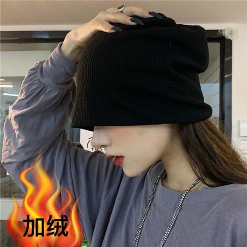 Women thicken plush hat pile hat versatile cap female winter