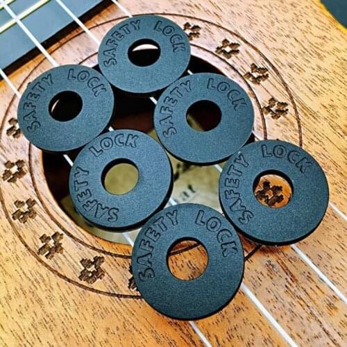 1/3/6pcs Electric Guitar Strap Locks Blocks Rubber Material Bass Guitar Strap Lock Guitar Parts Accessories Guitar Picks