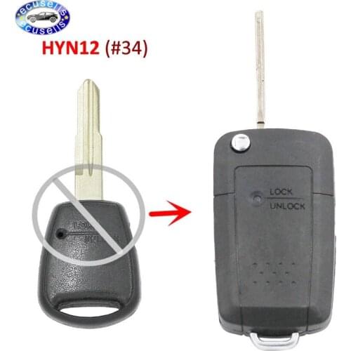1 Button Replacement Shell Flip Folding Key Fob Keyless Case For Hyundai Accent Kia Rio