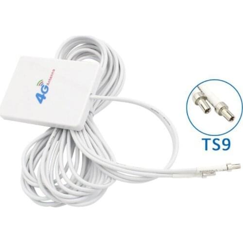 1PC 4G/3G LTE aerial WiFi small panel antenna 10dbi with 2 extension cables 3meters long TS9/CRC9/SMA connector NEW