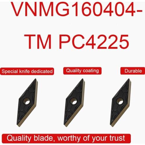 10PCS High Quality VNMG160404-TM PC4225 Carbide Inserts VNMG 160404 Blade External Turning Tool Lathe Tools Accessories