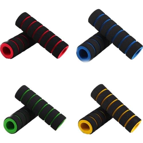 Mountain Bike Anti-skid Soft Sponge Handle Bar Grips Cover Multi-color Sponge Bar Covers 1 Pair