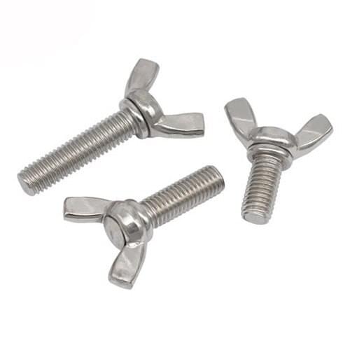 2pcs M10 butterfly knob screws ingot airfoil hand twist bolts rotating turning screw stainless steel bolt 20mm-50mm length
