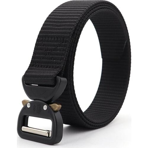 3.2cm Fashion Casual Belts for Women luxury Designer Brand Quick Release Casual Nylon goldfish mens all-match jeans belt