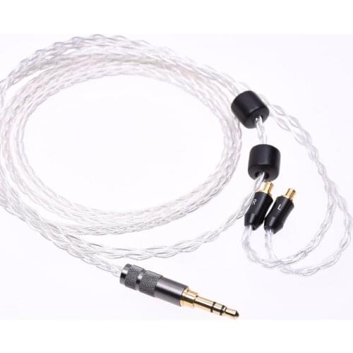 4ft Hi-end 8 Cores 5n Silver Plated Audio A2DC Headphone Upgrade Cable Compatible For ATH CKS1100 LS50IS LS200 LS300 E40 E50 E70