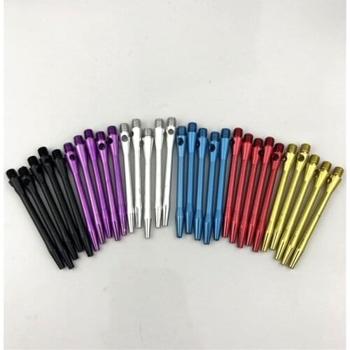 9pcs darts rod 2BA thread solid color smooth metal darts rod aluminum alloy darts accessories not easy to break alloy rod