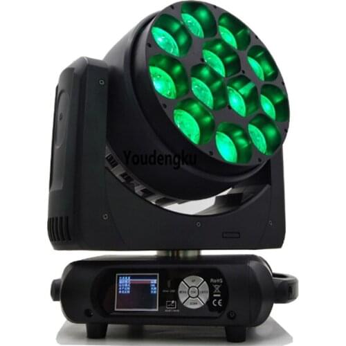 Big power Beam 12X40W 4 in 1 rgbw LED Wash Zoom Moving Head Pixel control moving head beam led light