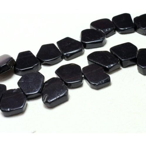 Wholesale 18-20 mm Black Agat Natural Stone Beads For Jewelry Making Irregular Pentago DIY Bracelet Necklace Strand 15