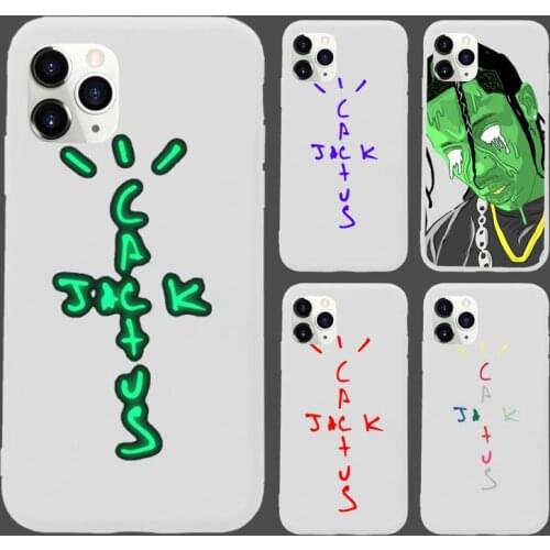 Cactus jack Phone Case White Color for iPhone 6 7 8 11 12 s mini pro X XS XR MAX Plus