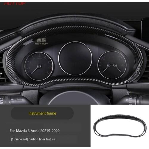 For Mazda 3 Axela 2020 Dashboard Decoration Frame Cover Carbon Interior Mouldings Car Modification Sticker Accesorios
