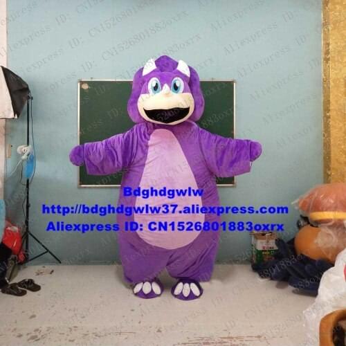 Purple Triceratops Dinosaur Dino Mascot Costume Adult Cartoon Character Outfit New Products Launching,Cartoon Figure zx2112