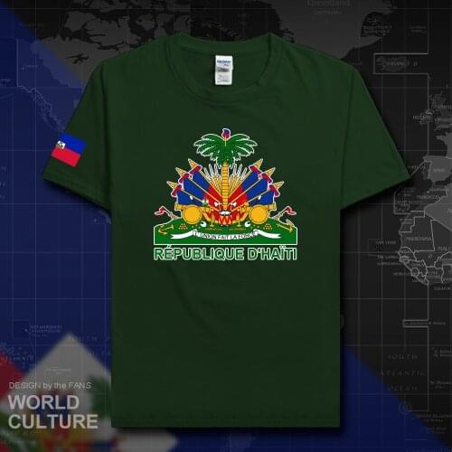 Haiti Haitian t shirt man 2018 t-shirts cotton nation team 100% cotton tshirt clothing fitness tees Hayti Ayiti country flags 20
