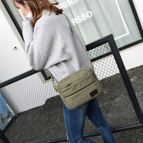 Retro Canvas Women Travel Bag Casual Women Shoulder Crossbody Outdoor Bags Women Travel School Retro Zipper Shoulder Bag