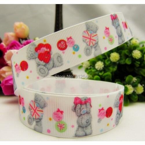 1410822,22mm bear Series Printed grosgrain ribbon, DIY handmade materials,headwear accessories