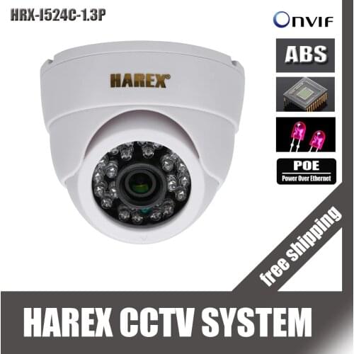 1280*960P 1.3MP POE 24pcs leds IP Dome Camera ONVIF indoor IR-CUT Night Vision Plug and Play, free shipping