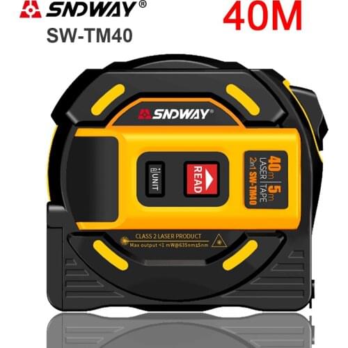 SNDWAY Laser Tape 40M 60M Measure Rangefinder Hunting Multi Function Self-Locking Tester Tool