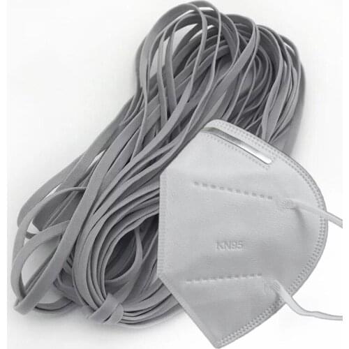 High quality 100 Meters 5mm Mask ear strap Soft 25 Color Elastic Bands Hair band Rubber Rope Underwear Bra Shoulder DIY Sewing