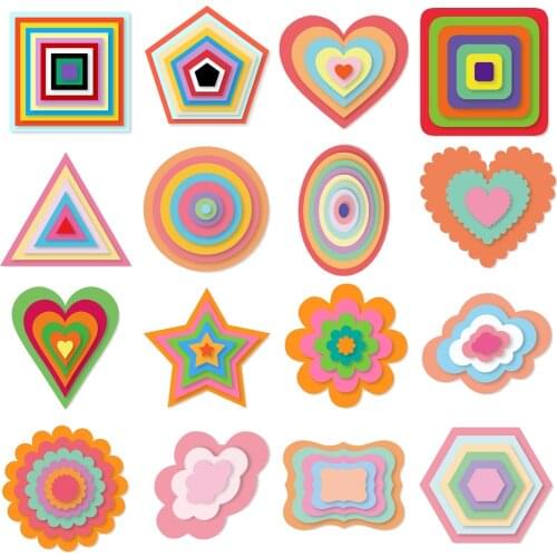 Layer Background Frame dies Metal Cutting Dies for Scrapbooking dies Photo Album Cards Making Decorative Stencils dies 2020 New