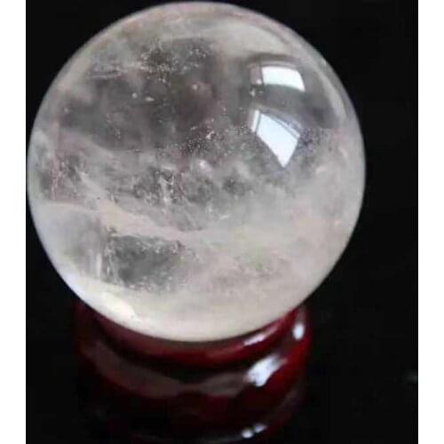 MOKAGY Natural Clear White Quartz Crystal Healing Ball for Decorate 70mm-80mm 1PC