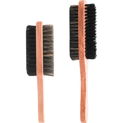 Men Hair Brush - Natural Wooden Wave Brush for Male Styling Beard Hairbrush for Short Long Thick Curly Wavy Hair