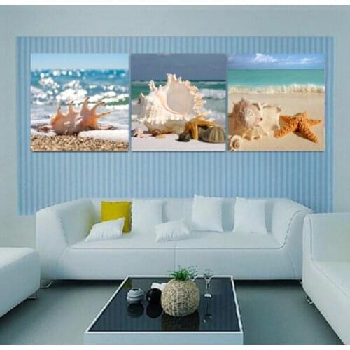 Wall Art Canvas Painting Seascape Shell Home Decor Picture Modern Canvas Pictures for Living Room Wall Art Canvas Prints