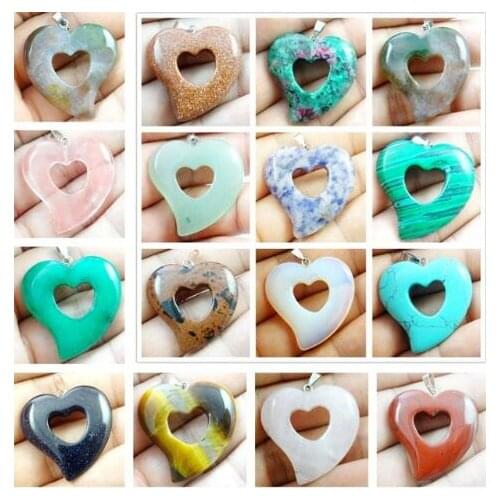 Natural stone lapis Turquoises aventurine tiger eye Quartz crystal Opal pendant for diy Jewelry making Necklace accessories A8