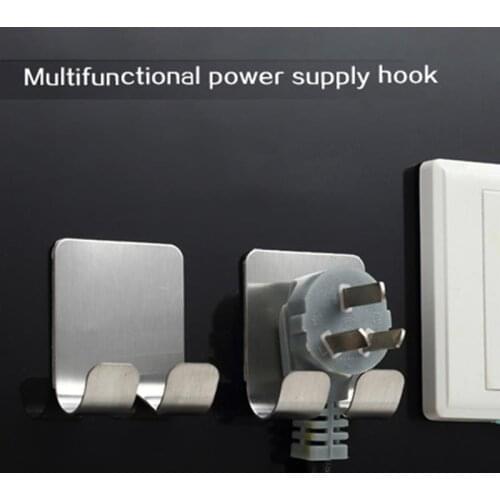 Stainless Steel Hook Storage Wall Door Mobile Phone Holder Hook For Wall Hook Suspension Bracket Household
