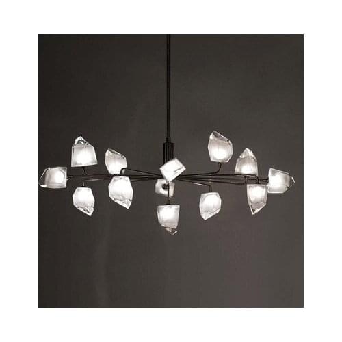 Nordic minimalist living room chandelier modern decorative chandelier art creative restaurant bedroom clothing store glass lamps